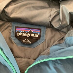 Patagonia Teal-Trim Blue Shell Jacket